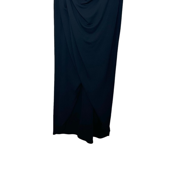 Michael Kors Collection Size 6 Black Draped Long-Sleeve Dress Midi - Picture 4 of 7